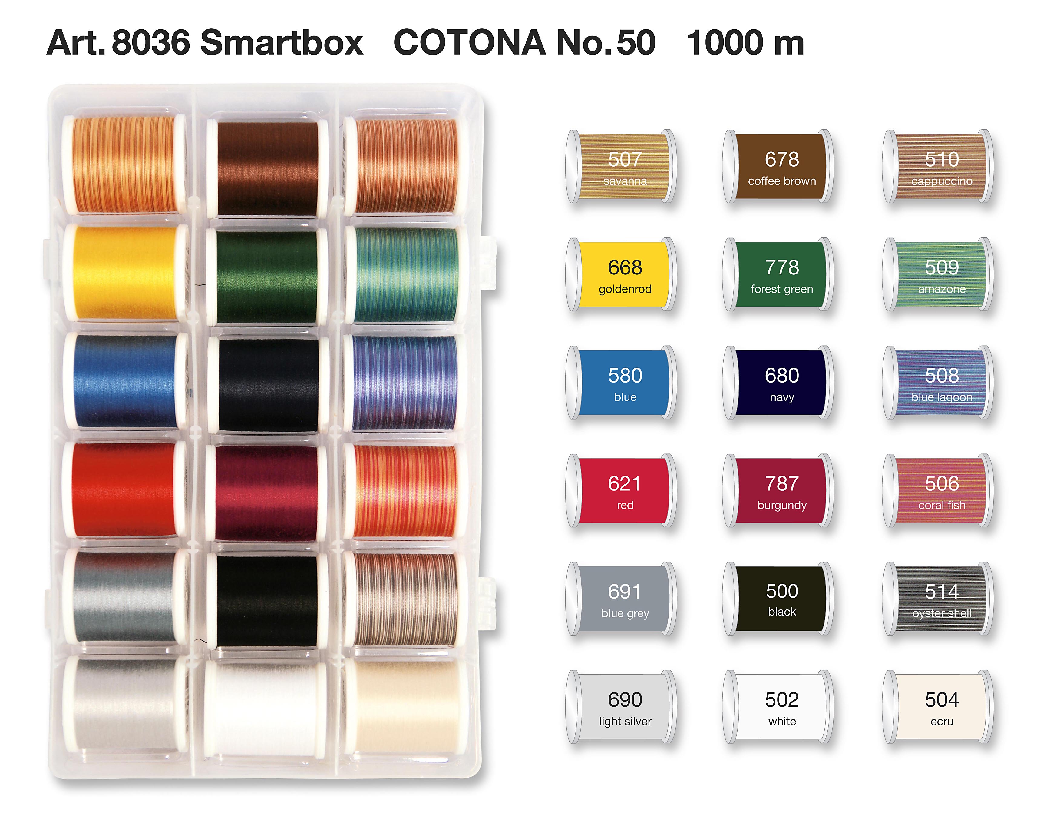 Madeira Smartbox Cotona 50 - 18 Farben